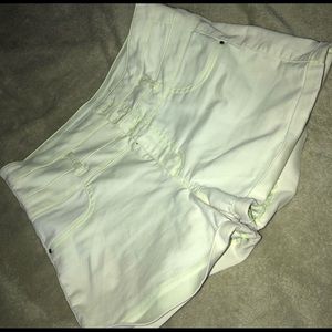 Yellow High Waisted Shorts